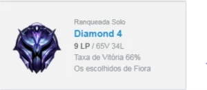 Conta SMURF D4 +65% winrate - League of Legends LOL