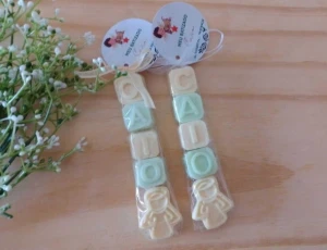 Sabonete 5 Letras com Anjo - Artesanato e Personalizados