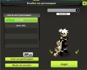 cra e sram 200 conta dofus touch brutas