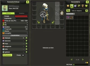 cra e sram 200 conta dofus touch brutas