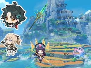 AR27 - Xiao + Jade + Jean + Yunjin C5 + 5 tiros - Genshin Impact