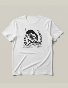 Camiseta Branca Esparta - Artesanato e Personalizados
