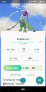Vendo conta com o Lendário Tornadus - Pokémon