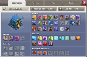 Conta clash of clans cv12 com 18k de gemas