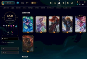 Conta League of Legends level 359 criada em 2012 450 skins LOL