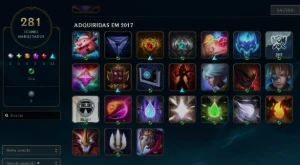 Conta League of Legends level 359 criada em 2012 450 skins LOL