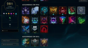Conta League of Legends level 359 criada em 2012 450 skins LOL