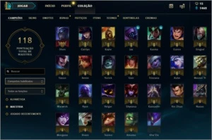 Conta level 42 com 26 champs - League of Legends LOL