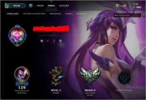 Conta lol prata 32 champs e 10 skins com email - League of Legends