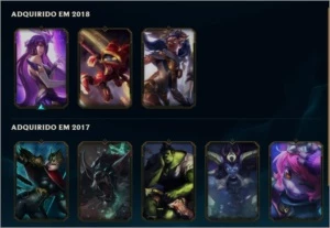 Conta lol prata 32 champs e 10 skins com email - League of Legends