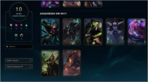 Conta lol prata 32 champs e 10 skins com email - League of Legends