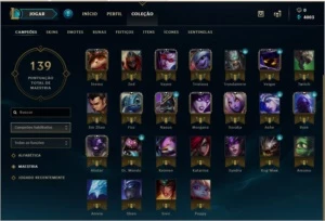 Conta lol prata 32 champs e 10 skins com email - League of Legends