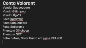 CONTA RADIANTE ATO 3 - Valorant