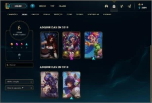 Conta prata 1 com 29 champs e 6 skins - League of Legends LOL