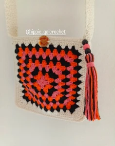 Bolsa Crossover de Crochê - Artesanato e Personalizados