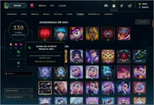 CONTA PLATINA 1 466 SKIN - League of Legends LOL