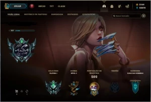 CONTA PLATINA 1 466 SKIN - League of Legends LOL