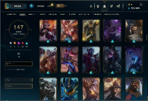 Ferro 2 com TODOS os champs e 147 Skins ( Mais de 70 Jogos ) - League of Legends LOL