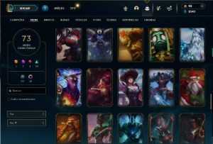 Unranked com 90 Champs e 73 Skins + 1 Prestigio do Yasuo - League of Legends LOL