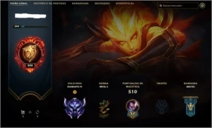 CONTA DIAMOND (110 SKINS + 211 ÍCONES) - League of Legends LOL