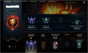 CONTA DIAMOND (110 SKINS + 211 ÍCONES) - League of Legends LOL