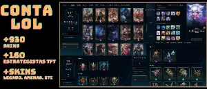 Conta League of Legends com mais de 930 skins LOL