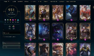 Conta League of Legends com mais de 930 skins LOL