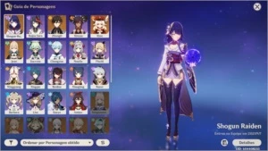 Conta com 4 personagens 5 estrelas - Genshin Impact