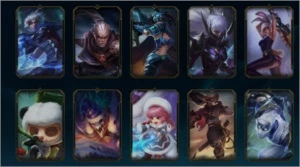 Conta Plat 1 60 skins, descrição duojob - League of Legends LOL