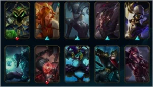 Conta Plat 1 60 skins, descrição duojob - League of Legends LOL