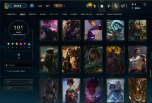 Unranked com 120 Champs e 101 Skins ( JG / ADC / SUP ) - League of Legends LOL