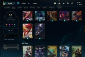 Conta prata 4 com 61 skins e 80 champs - League of Legends LOL