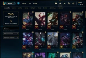 Conta prata 4 com 61 skins e 80 champs - League of Legends LOL