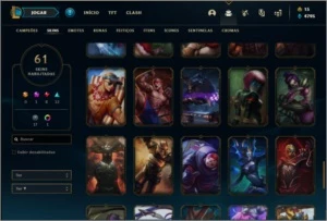 Conta prata 4 com 61 skins e 80 champs - League of Legends LOL