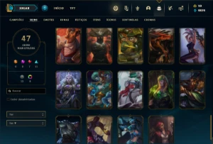 Conta prata 3 com 95 Champs e 47 Skins - League of Legends LOL