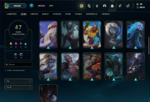 Conta prata 3 com 95 Champs e 47 Skins - League of Legends LOL