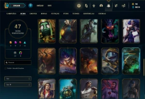 Conta prata 3 com 95 Champs e 47 Skins - League of Legends LOL