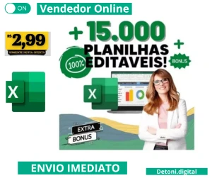 Super Pack +15.000 Planilhas Prontas Editáveis + BRINDE