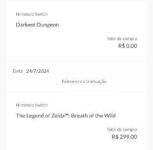 Conta nintendo switch c Zelda BOTW - Outros