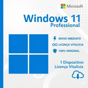 Windows 11 Pro (Chave Retail) - Licença Vitalícia + Suporte