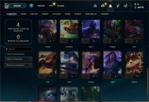 Conta ouro 4 com 33 Champs e 3 Fragmentos - League of Legends LOL