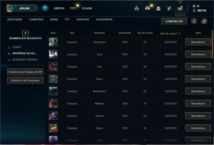 Conta ouro 4 com 33 Champs e 3 Fragmentos - League of Legends LOL