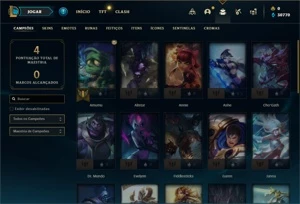 Conta ouro 4 com 33 Champs e 3 Fragmentos - League of Legends LOL