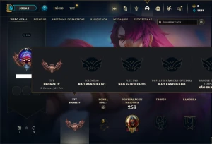Conta Unranked com 90 Champs  52 Skins + 1 Prestigio - League of Legends LOL