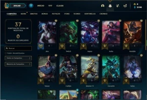 Conta platina 2 com 30 champs e 8 skins + 1 Fragmento - League of Legends LOL
