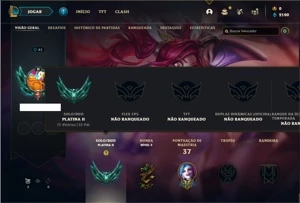 Conta platina 2 com 30 champs e 8 skins + 1 Fragmento - League of Legends LOL