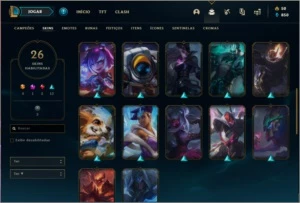 Conta ouro 1 MAIN KAT com 26 skins e 60 champs - League of Legends LOL
