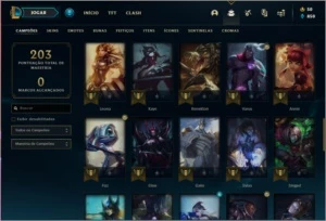 Conta ouro 1 MAIN KAT com 26 skins e 60 champs - League of Legends LOL