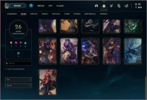 Conta ouro 1 MAIN KAT com 26 skins e 60 champs - League of Legends LOL