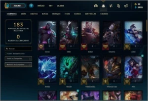 Conta unranked com 114 skins e 72 champs + PAX SIVIR - League of Legends LOL